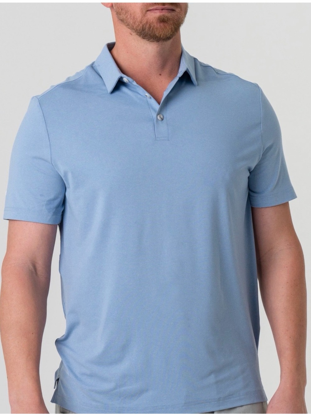 Burlebo Performance Polo - Heather Sky Blue